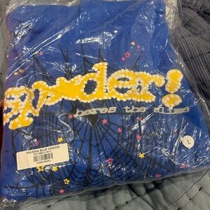 TC Sp5der Hoodie rare yellow/blue